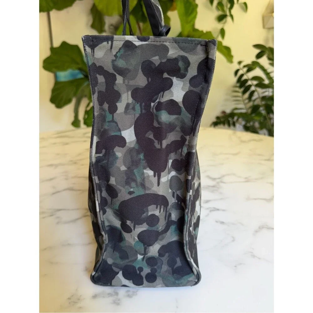 Coach Recycled Canvas Tote 42 With Camo Print And Rexy CF079 Green Black Gray
